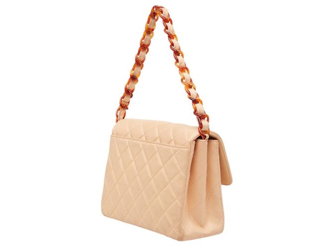 Borsa a tracolla Chanel Matelassé Coco Mark Chain Rosa Beige - vista 2