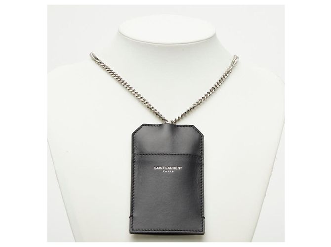 Tarjetero de cuero negro Saint Laurent - vista 5