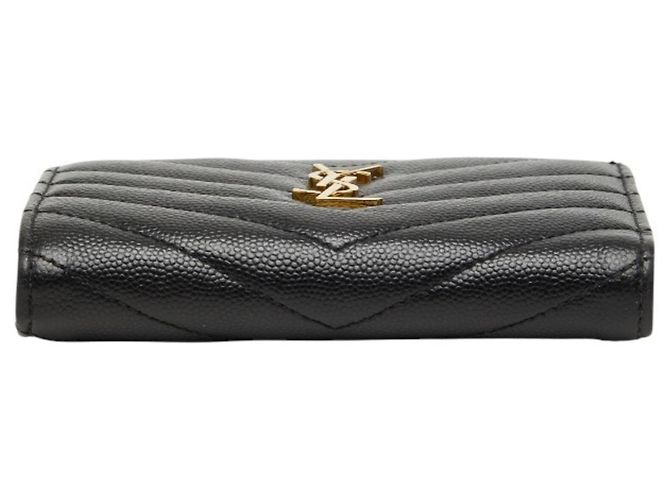 Portafoglio bi-fold con monogramma Saint Laurent Nero - vista 3