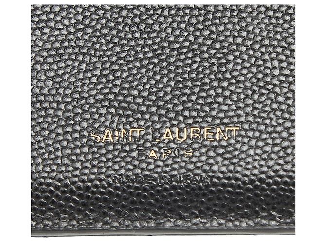 Portafoglio bi-fold con monogramma Saint Laurent Nero - vista 8
