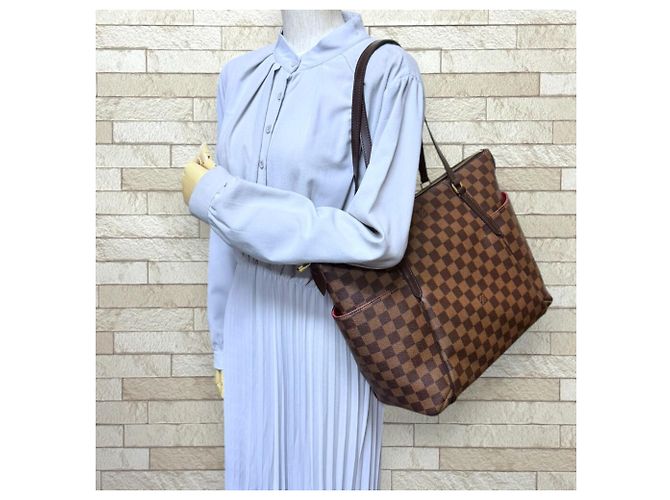 Borsa Tote Louis Vuitton Totally MM Damier Marrone - vista 2