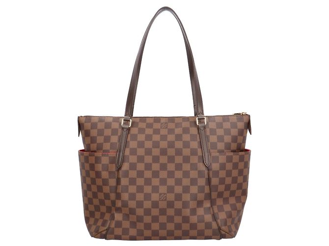 Borsa Tote Louis Vuitton Totally MM Damier Marrone - vista 3