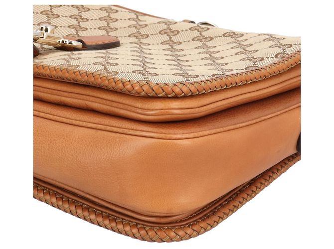 Borsa a tracolla Gucci Marrakech in tela GG Marrone Beige - vista 9