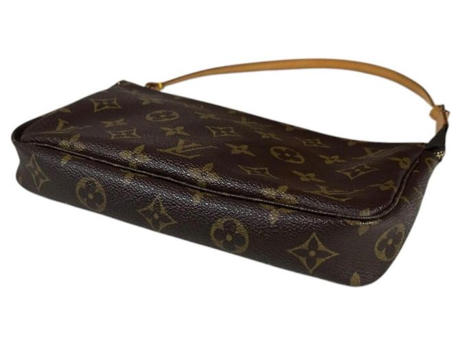Borsa Louis Vuitton Pochette Accessoires Monogram Marrone - vista 5