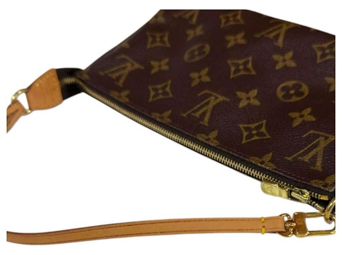 Borsa Louis Vuitton Pochette Accessoires Monogram Marrone - vista 8