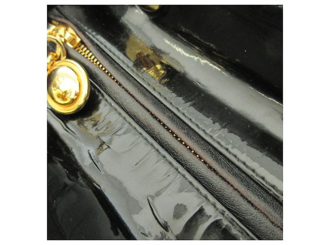 Borsa Christian Dior Lady Cannage in vernice Nero - vista 19