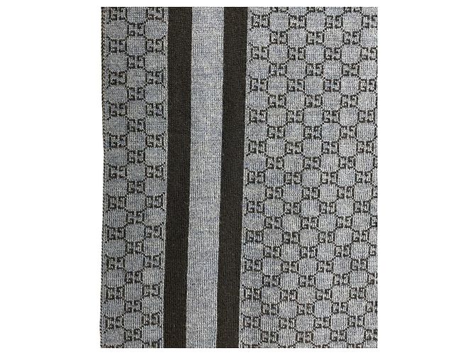 Gucci GG Wollstrick Schal/Muffler Marineblau Dunkelblau - Ansicht 5
