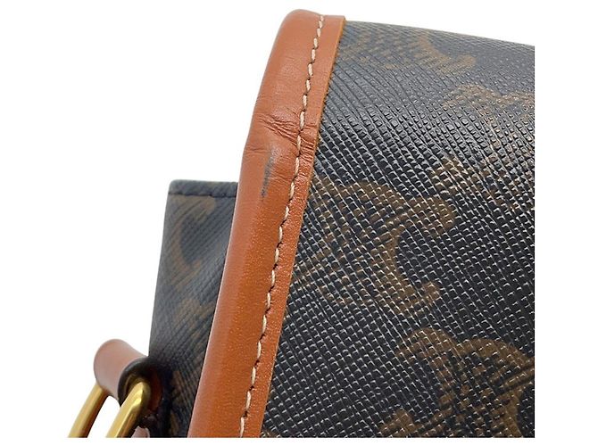 Céline Borsa a tracolla Celine Triomphe Folco Medium in pelle Marrone - vista 8