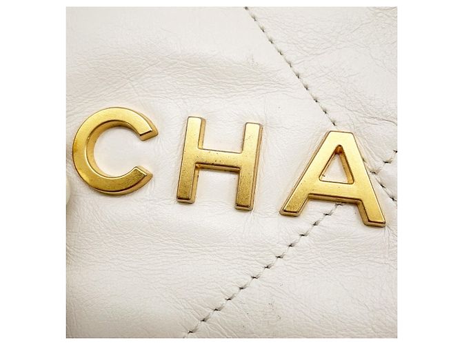 Borsa Chanel AS3859 in vitello lucido bianco - vista 11