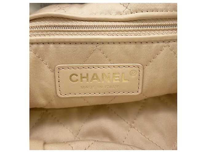Borsa Chanel AS3859 in vitello lucido bianco - vista 14