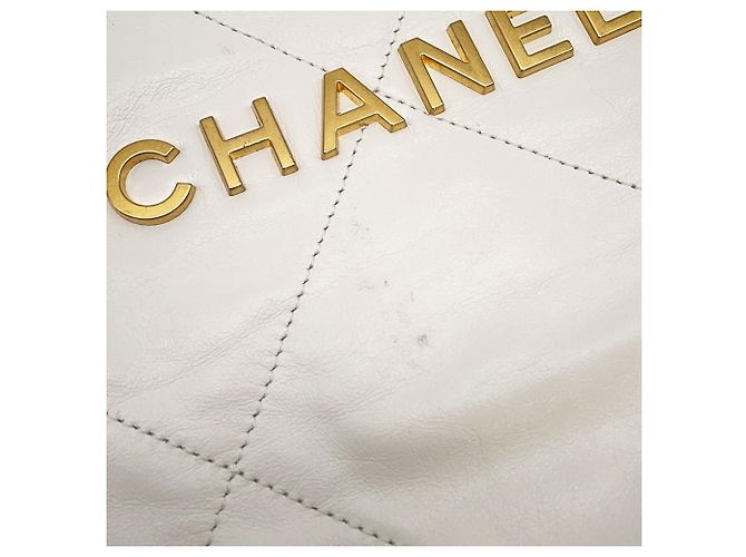 Borsa Chanel AS3859 in vitello lucido bianco - vista 6