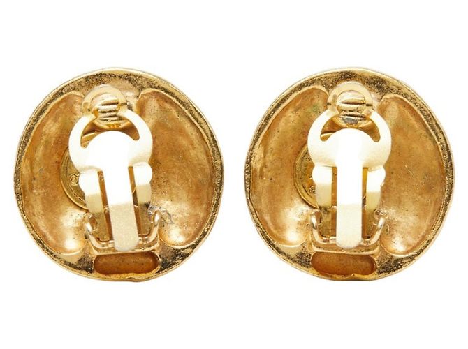 Orecchini a clip Chanel Coco Mark placcati oro D'oro - vista 3