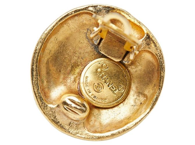Orecchini a clip Chanel Coco Mark placcati oro D'oro - vista 4