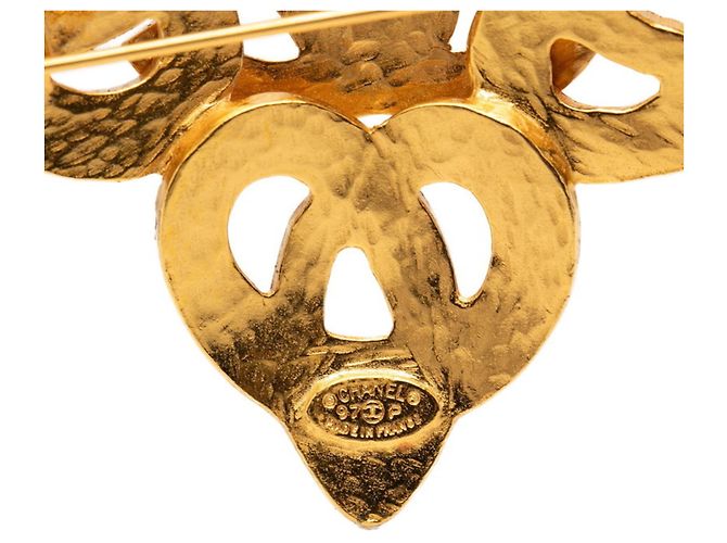 Spilla Chanel Coco Mark placcata oro D'oro - vista 3