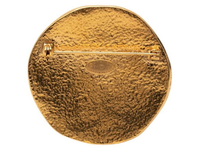 Spilla Vintage Chanel Coco Mark Logo Sun D'oro - vista 2