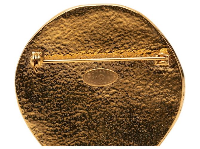 Spilla Vintage Chanel Coco Mark Logo Sun D'oro - vista 3