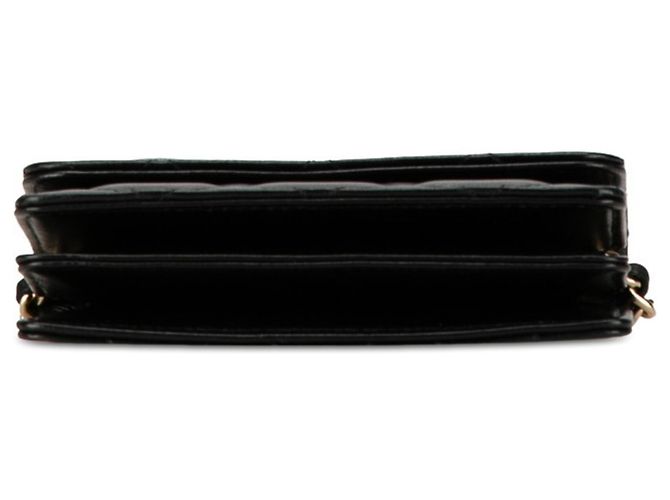 Mini borsa a tracolla Chanel Matelassé Coco Mark Camellia Nero - vista 4