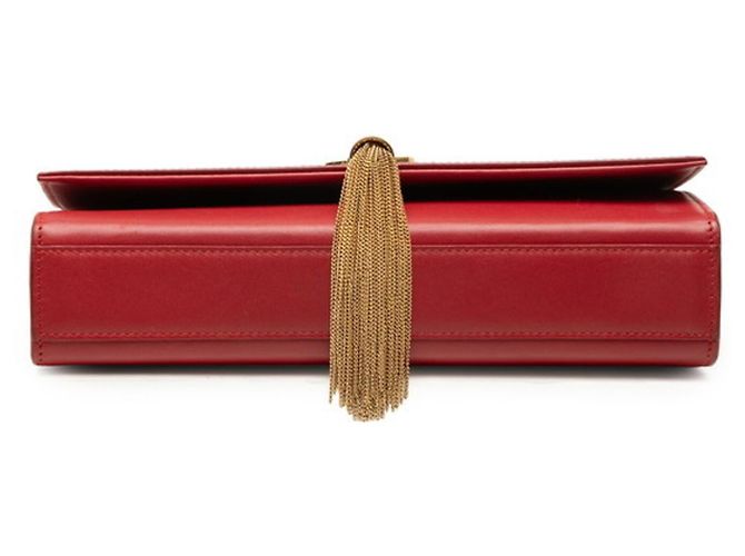 Bolso de hombro Saint Laurent Kate Tassel Medium Chain Roja - vista 3