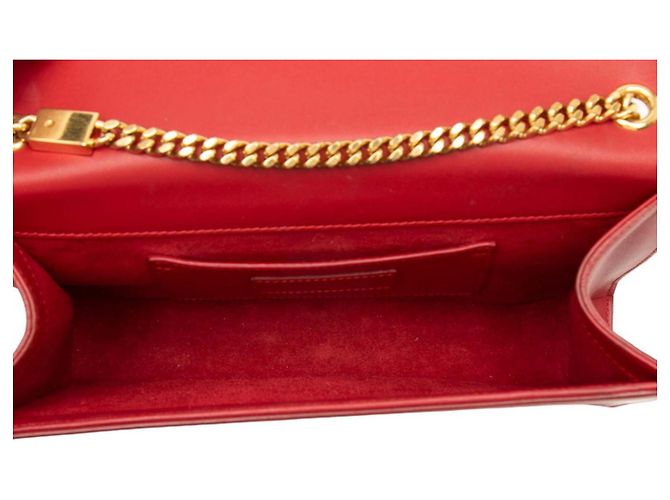 Bolso de hombro Saint Laurent Kate Tassel Medium Chain Roja - vista 4