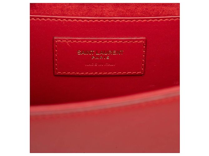 Bolso de hombro Saint Laurent Kate Tassel Medium Chain Roja - vista 5