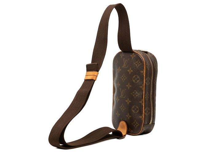 Borsa a tracolla Monogram Pochette Gange Louis Vuitton Marrone - vista 2