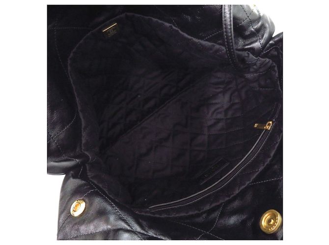 Borsa a tracolla Chanel 22 Small in pelle di vitello nera Nero - vista 6