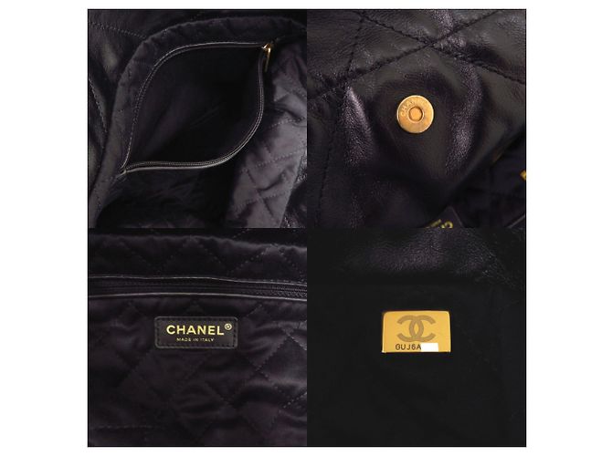 Borsa a tracolla Chanel 22 Small in pelle di vitello nera Nero - vista 7