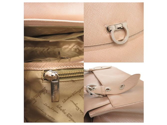 Borsa a mano in pelle rosa Salvatore Ferragamo - vista 7