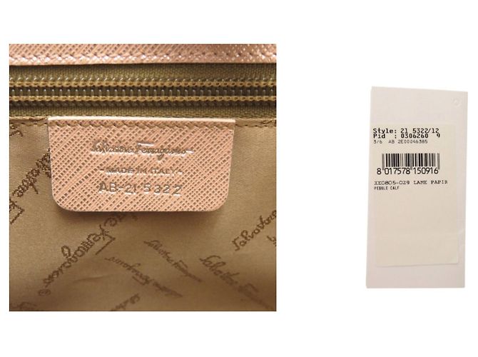 Borsa a mano in pelle rosa Salvatore Ferragamo - vista 8