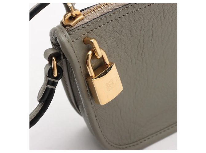 Borsa a mano in pelle grigia Loewe Marrone - vista 13