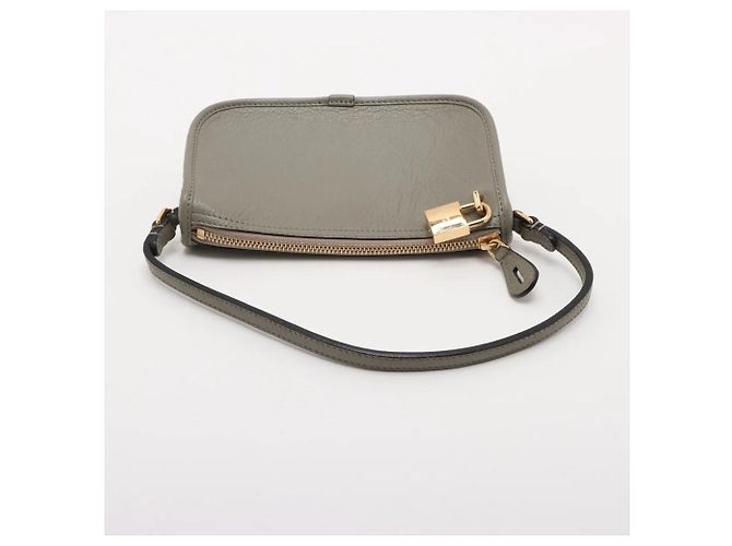 Borsa a mano in pelle grigia Loewe Marrone - vista 5