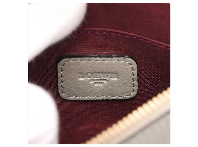 Borsa a mano in pelle grigia Loewe Marrone - vista 9