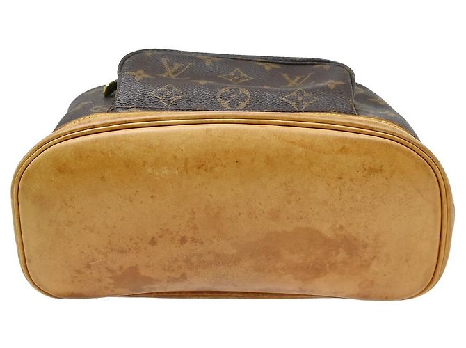 Louis Vuitton Montsouris Backpack Monogram Canvas MM Brown - view 6