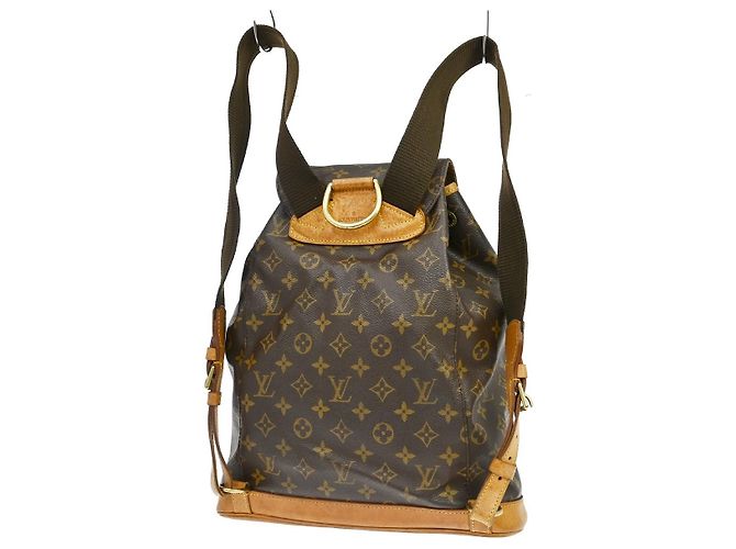 Zaino Louis Vuitton Montsouris Monogram Canvas GM Marrone - vista 2