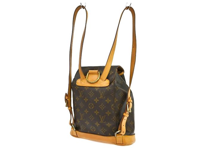 Louis Vuitton Montsouris Backpack Monogram Canvas MM Brown - view 2