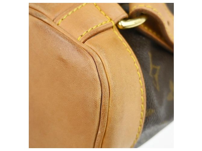 Louis Vuitton Montsouris Backpack Monogram Canvas MM Brown - view 7