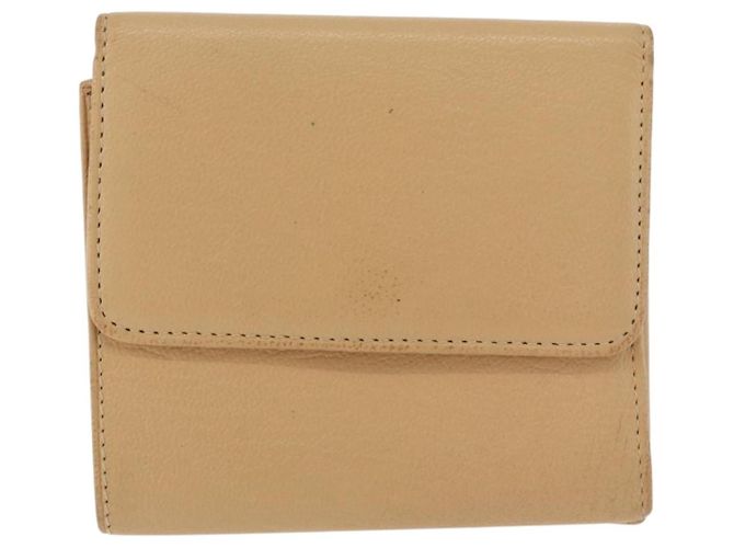 Chanel CC Trifold Leather Beige - vista 2