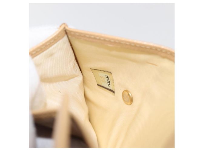 Chanel CC Trifold Leather Beige - vista 7