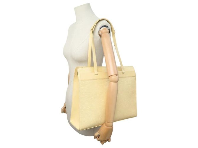 LOUIS VUITTON CROISETTE GM M5250A HANDTASCHE AUS EPI LEDER ECRU VANILLE Roh - Ansicht 5