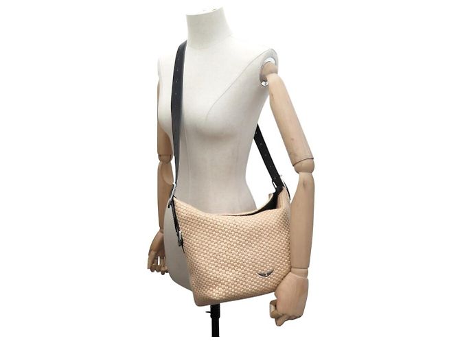 NUOVA BORSA ZADIG & VOLTAIRE JANE PANIER LWBA04013011 A SPALLA Beige - vista 7