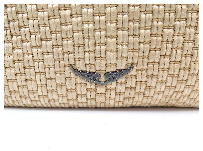 NUOVA BORSA ZADIG & VOLTAIRE JANE PANIER LWBA04013011 A SPALLA Beige - vista 8