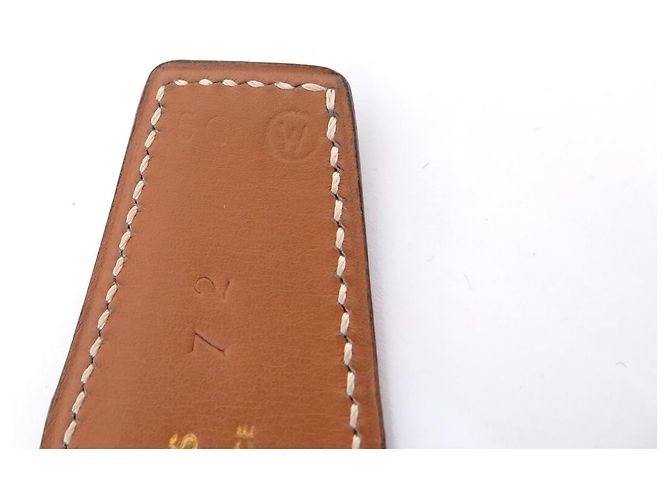 Hermès VINTAGE HERMES GÜRTEL H SCHNALLEN 32MM REVERSIBLES LEDER 72 BOX GRAU GOLD GÜRTEL - Ansicht 15