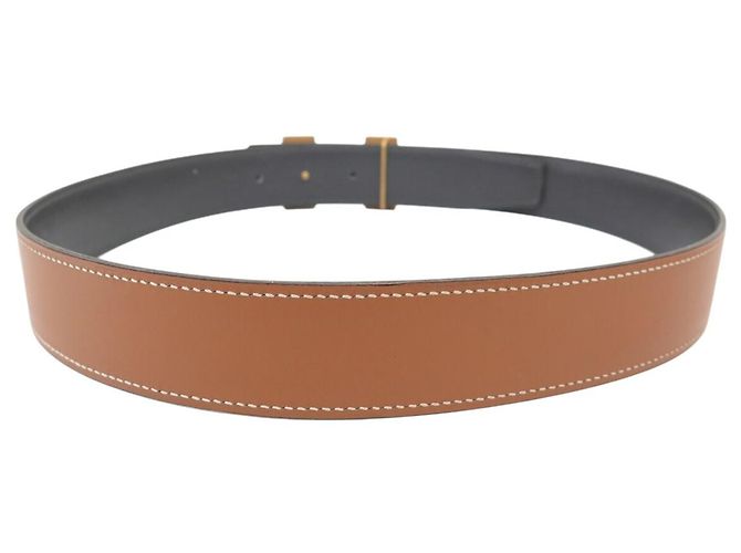 Hermès VINTAGE HERMES GÜRTEL H SCHNALLEN 32MM REVERSIBLES LEDER 72 BOX GRAU GOLD GÜRTEL - Ansicht 6