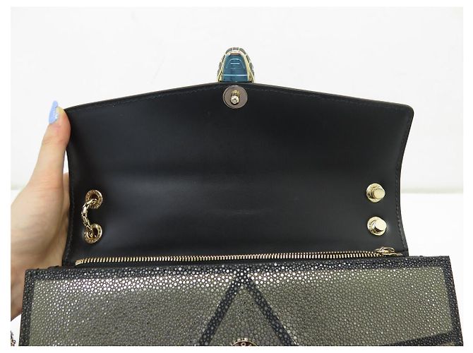 NUOVA BORSA A SPALLA BULGARI SERPENTI FOREVER IN PELLE DI GALUCHA - vista 11