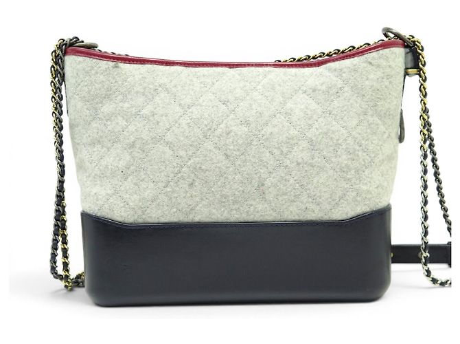 BORSA CHANEL GABRIELLE GM IN FELTRO MATELASSÉ E PELLE - vista 2