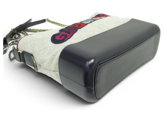 BORSA CHANEL GABRIELLE GM IN FELTRO MATELASSÉ E PELLE - vista 3
