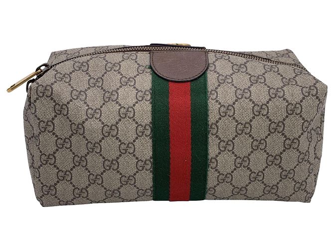 Gucci Stoff Clutch Bag Ophidia Braun Beige - Ansicht 3