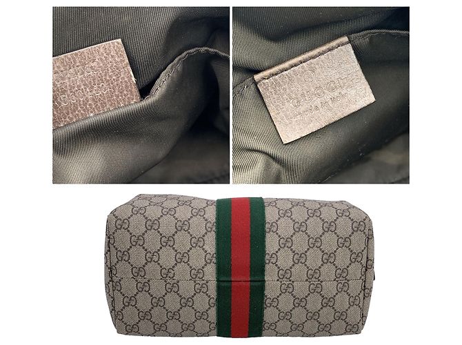 Gucci Stoff Clutch Bag Ophidia Braun Beige - Ansicht 5