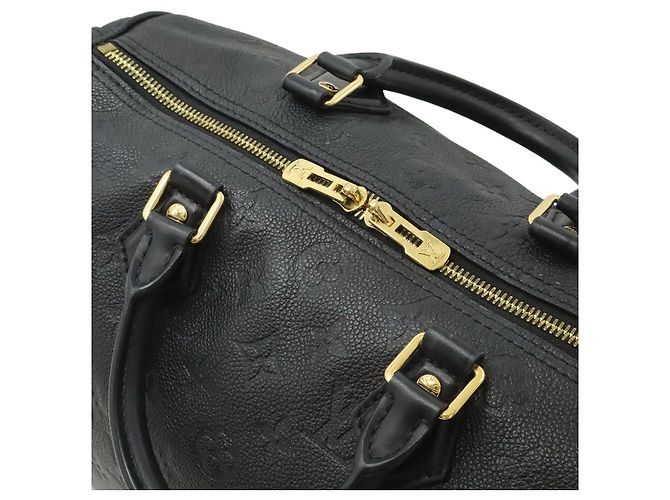 Borsa Louis Vuitton Monogram Empreinte Speedy Soft 30 Nero - vista 5