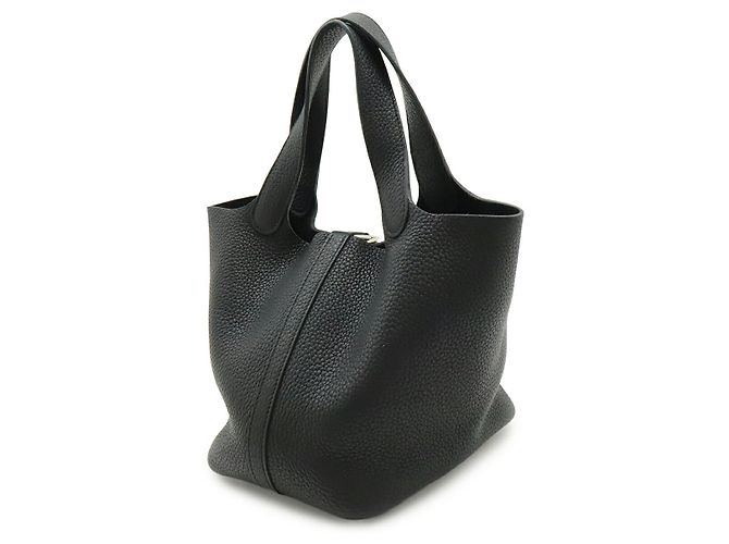 Borsa tote Hermès Picotin Lock PM in pelle nera Nero - vista 2